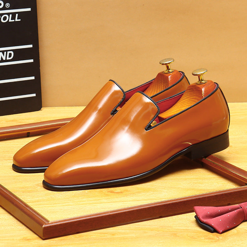 Men's Patent Leather Pointed Toe Casual Loafers