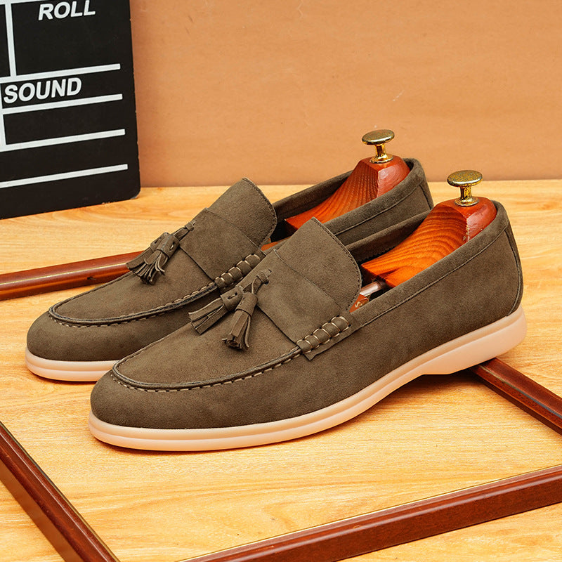 Men's Suede Tassel Casual Dress Loafers