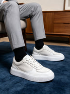 Men's Premium Patina Leather Dress Casual Sneakers