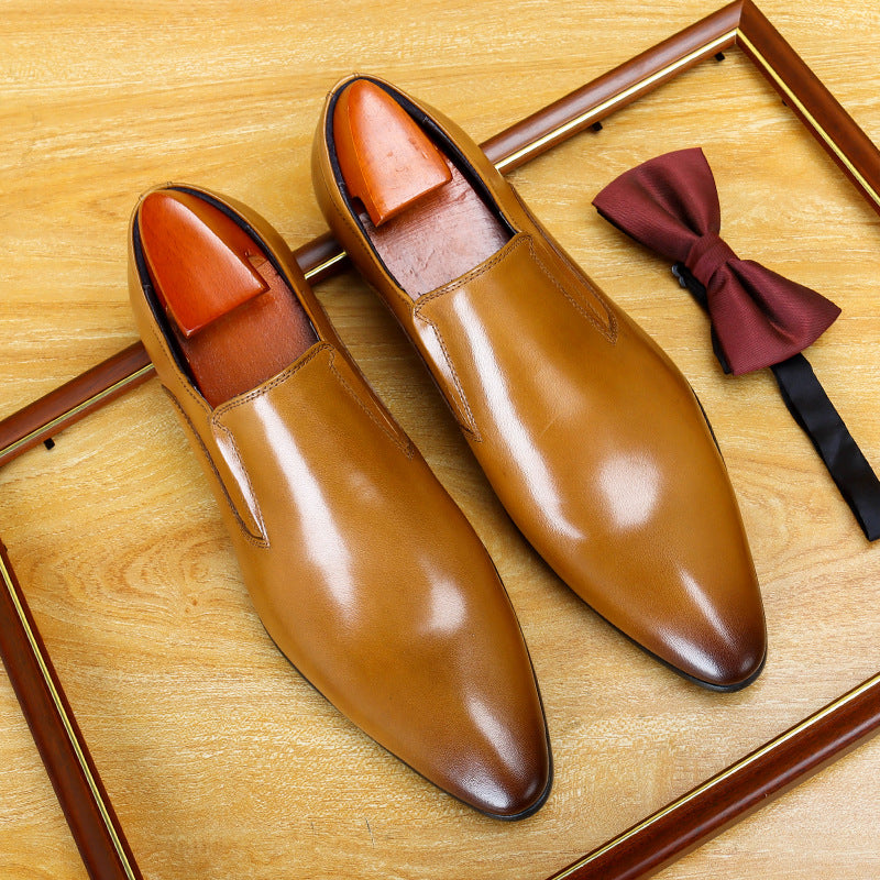 Men's Sleek Pointed Toe Slip-On Dress Loafers