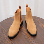 Men's Suede Chisel Plain Toe Elastic Chelsea Dress Boots