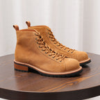 Lace-to-Toe Suede Lug Sole Boots for Men