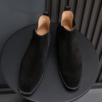 Chisel Plain Toe Suede Chelsea Boots for Men