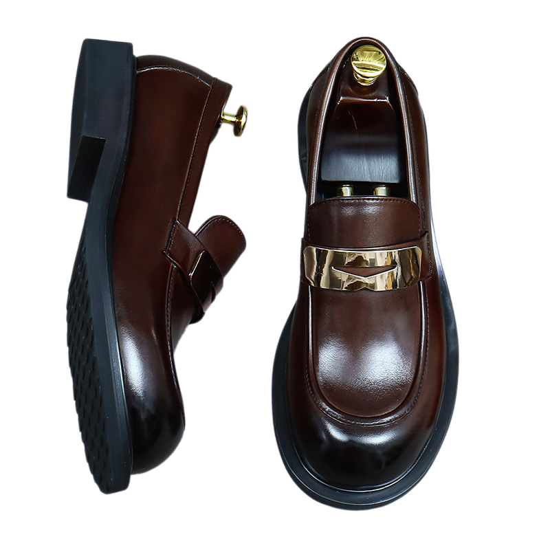 Men's Classic Round Toe Slip-On Leather Loafers