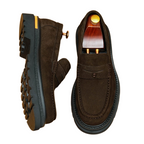 Men's Suede Chunky Sole Slip-On Formal Loafers