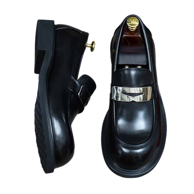 Men's Classic Round Toe Slip-On Leather Loafers