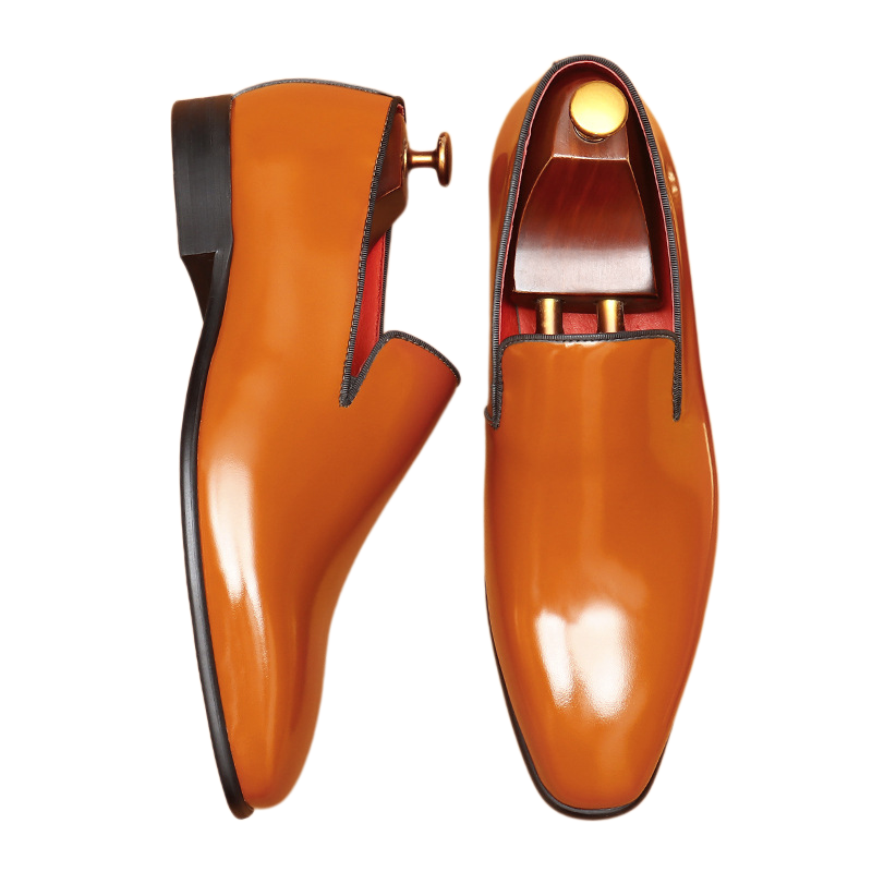 Men's Patent Leather Pointed Toe Casual Loafers