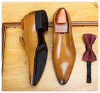 Men's Sleek Pointed Toe Slip-On Dress Loafers