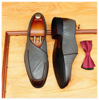 Men's Paneled Slip-On Leather Formal Loafers