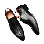 All - Black Textured Derby Shoes: Elegant Business Formal Dress Shoesyes