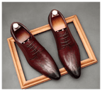 Artistic Patterned Pointed Derby: Luxury Party & Prom Formal Shoesyes