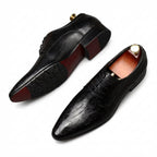 Artistic Patterned Pointed Derby: Luxury Party & Prom Formal Shoesyes