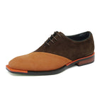 Asymmetric Suede Oxford Shoes Unique Groom Wedding Dress Shoes Menyes