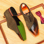 Asymmetric Suede Oxford Shoes Unique Wedding Dress Shoes Menyes