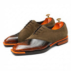 Asymmetric Suede Oxford Shoes Unique Wedding Dress Shoes Menyes