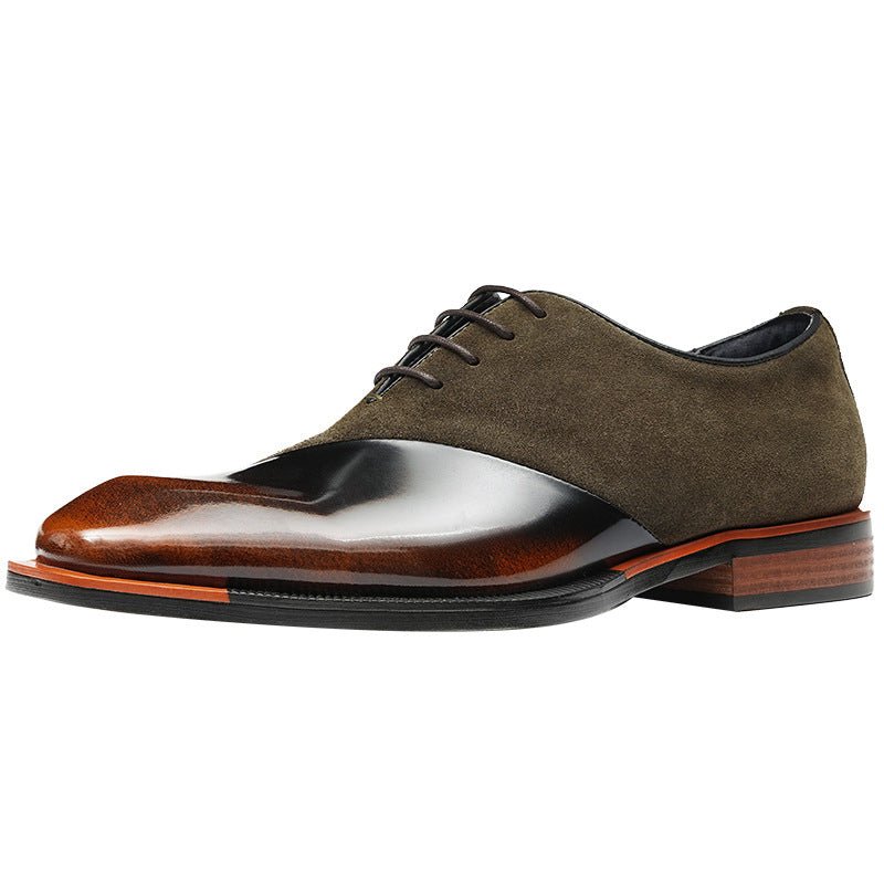 Asymmetric Suede Oxford Shoes Unique Wedding Dress Shoes Menyes