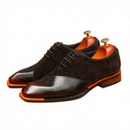 Asymmetric Suede Oxford Shoes Unique Wedding Dress Shoes Menyes