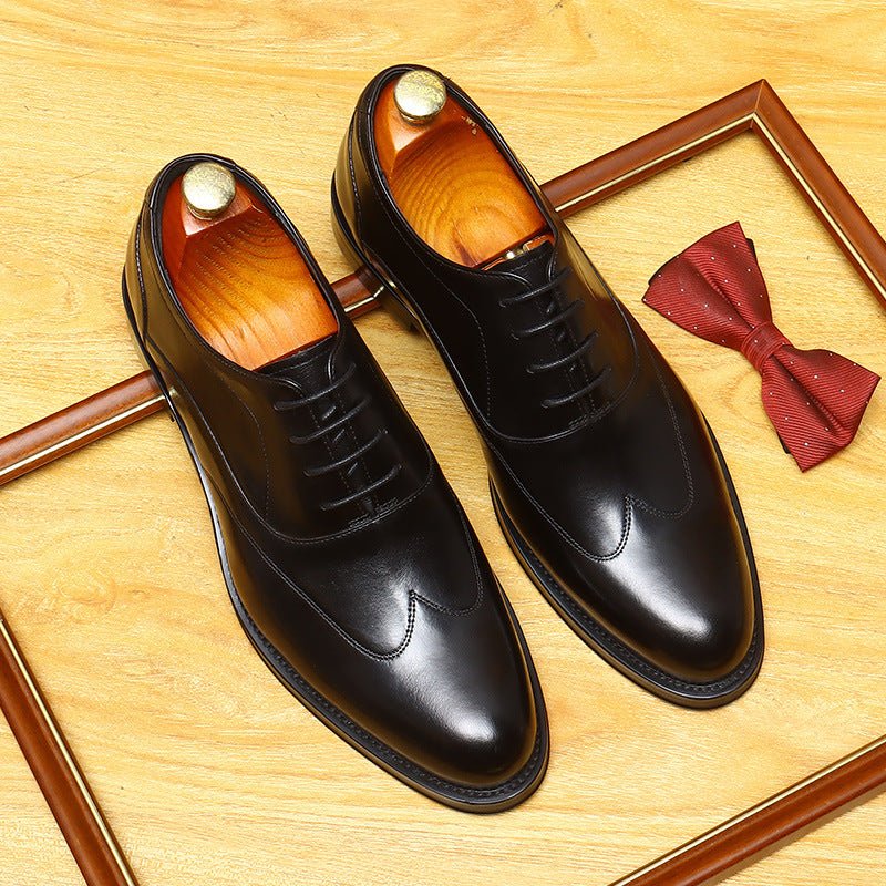 Austerity Wingtip Oxford Shoes Groom Wedding Dress Shoes Menyes
