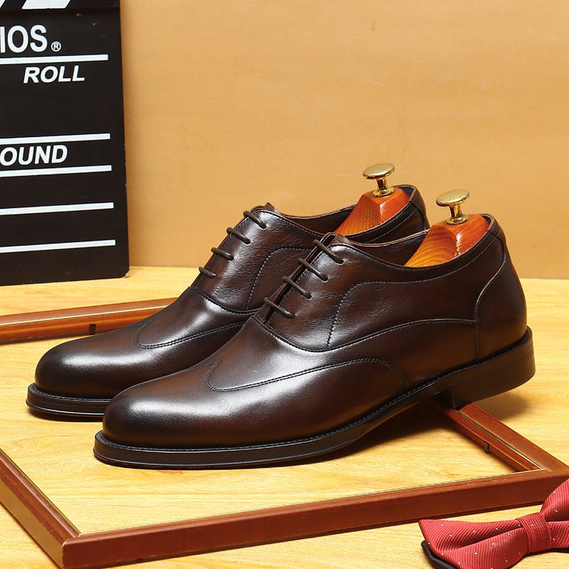 Austerity Wingtip Oxford Shoes Groom Wedding Dress Shoes Menyes
