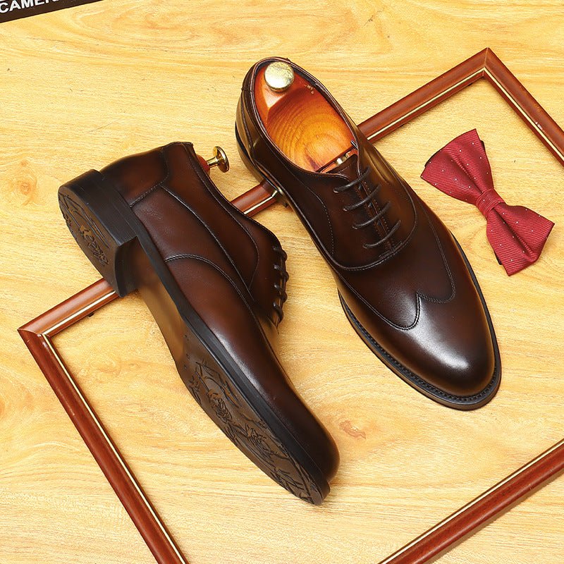 Austerity Wingtip Oxford Shoes Groom Wedding Dress Shoes Menyes