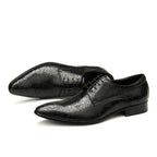 Baroque Patterned Derby: Luxury Men's Party & Prom Formal Shoesyes