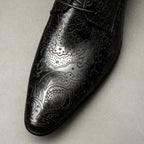 Baroque Patterned Derby: Luxury Men's Party & Prom Formal Shoesyes