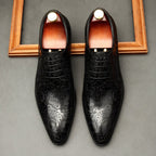 Baroque Patterned Derby: Luxury Men's Party & Prom Formal Shoesyes