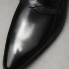 Bomeishoes Fashionable Men's Leather Dress Loafers Shoes Slip Onyes