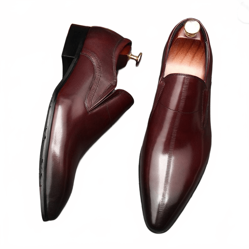 Bomeishoes Genuine Leather Dress Shoes Loafers Mens Slip Onyes