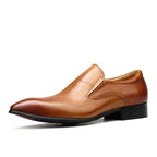 Bomeishoes Genuine Leather Dress Shoes Loafers Mens Slip Onyes