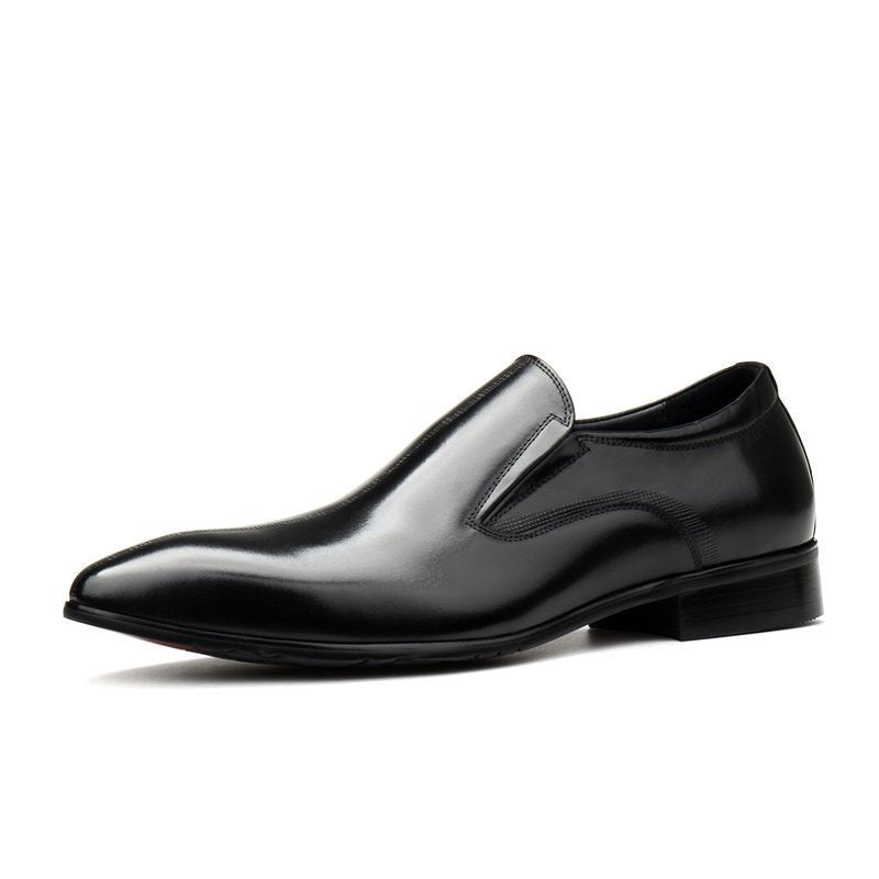 Bomeishoes Genuine Leather Dress Shoes Loafers Mens Slip Onyes