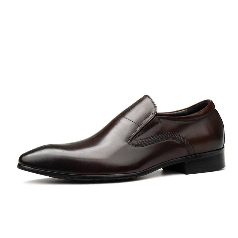 Bomeishoes Genuine Leather Dress Shoes Loafers Mens Slip Onyes