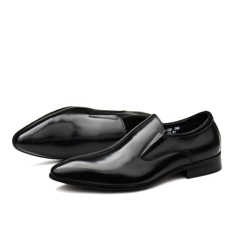 Bomeishoes Genuine Leather Dress Shoes Loafers Mens Slip Onyes
