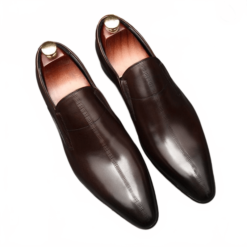 Bomeishoes Genuine Leather Dress Shoes Loafers Mens Slip Onyes