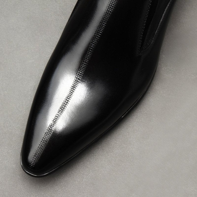 Bomeishoes Genuine Leather Dress Shoes Loafers Mens Slip Onyes