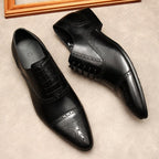 Bomeishoes Men's Cap Toe Dress Shoes - Business & Wedding Oxfordsyes