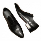 Bomeishoes Men's Cap Toe Dress Shoes - Business & Wedding Oxfordsyes