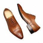 Bomeishoes Men's Cap Toe Dress Shoes - Business & Wedding Oxfordsyes