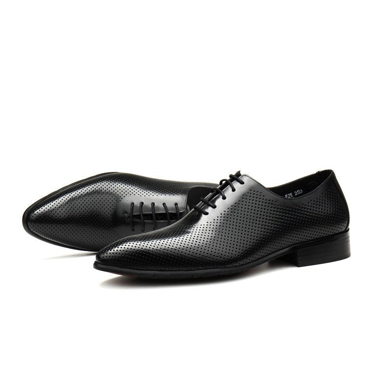 Bomeishoes Men's Comfortable Oxford Shoes - Polka Dot Dress Shoesyes