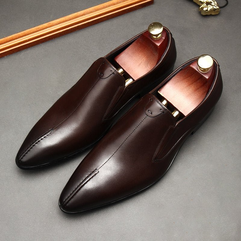 Bomeishoes Men's Slip On Dress Shoes | Designer Formal Loafersyes