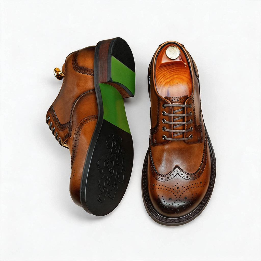 British Men's Brogue Derby: Fashion Versatile Wedding Dress