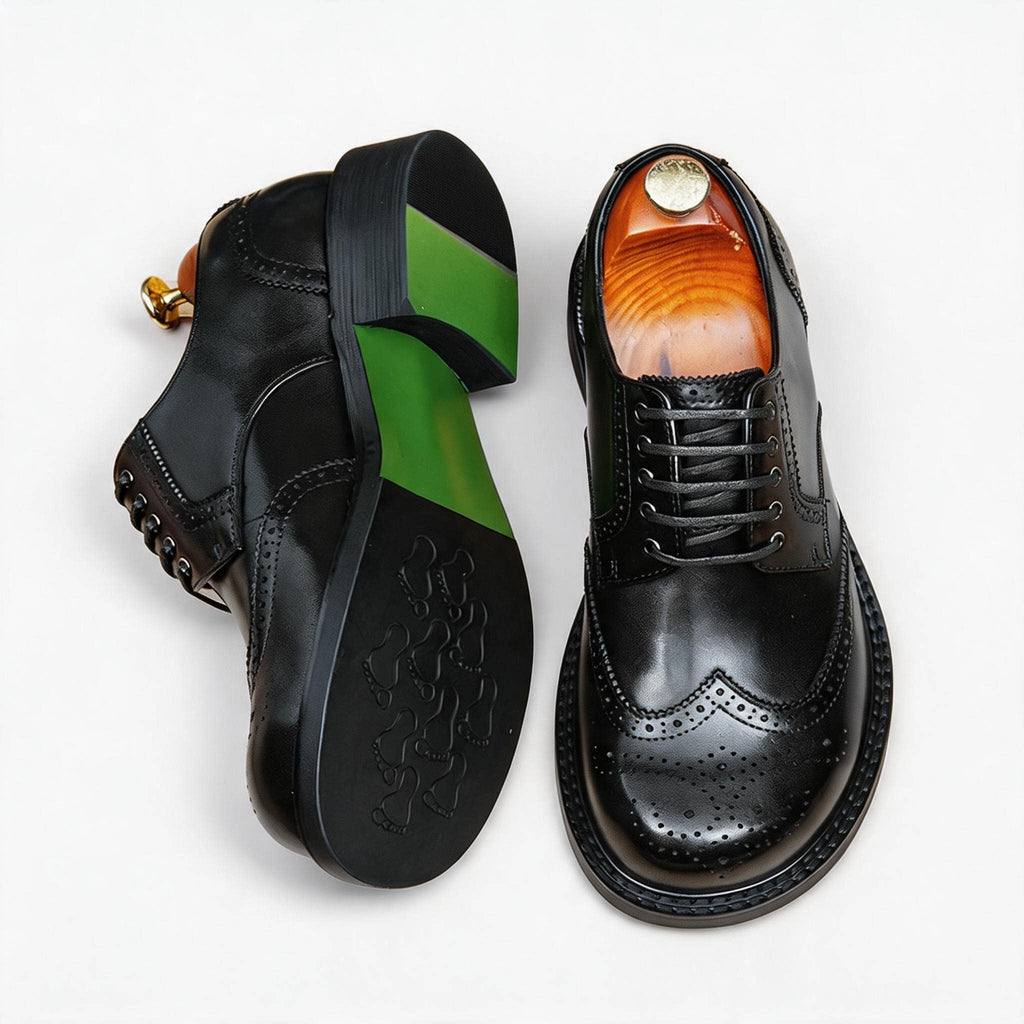 British Men's Brogue Derby: Fashion Versatile Wedding Dress