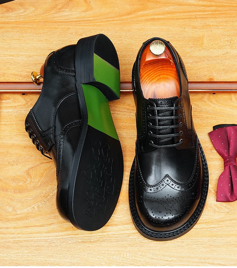 British Men's Brogue Derby: Fashion Versatile Wedding Dress