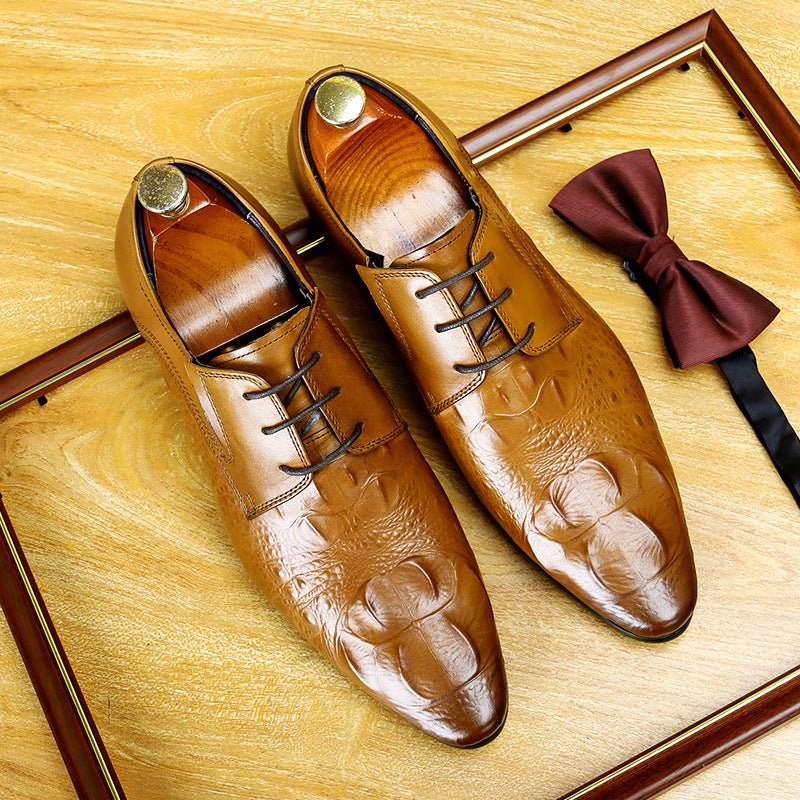 British Men's Croc Derby: Fashion Printed Sole Elite Dress