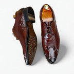 British Men's Croc Derby: Fashion Printed Sole Elite Dress