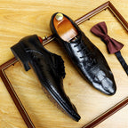 British Men's Croc Derby: Fashion Printed Sole Elite Dress