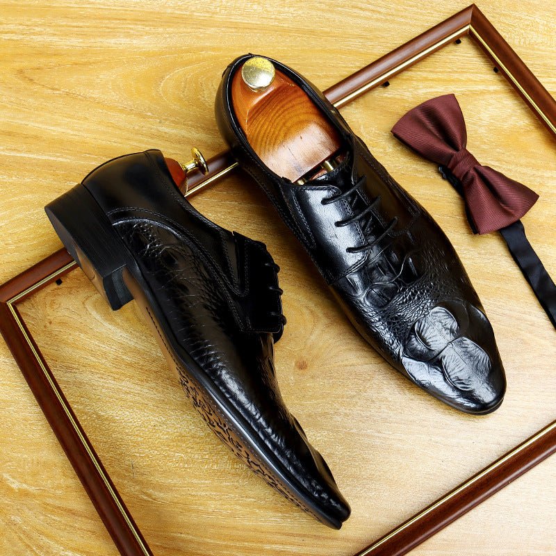 British Men's Croc Derby: Fashion Printed Sole Elite Dress