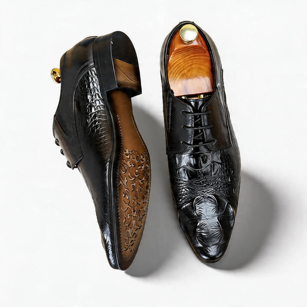 British Men's Croc Derby: Fashion Printed Sole Elite Dress