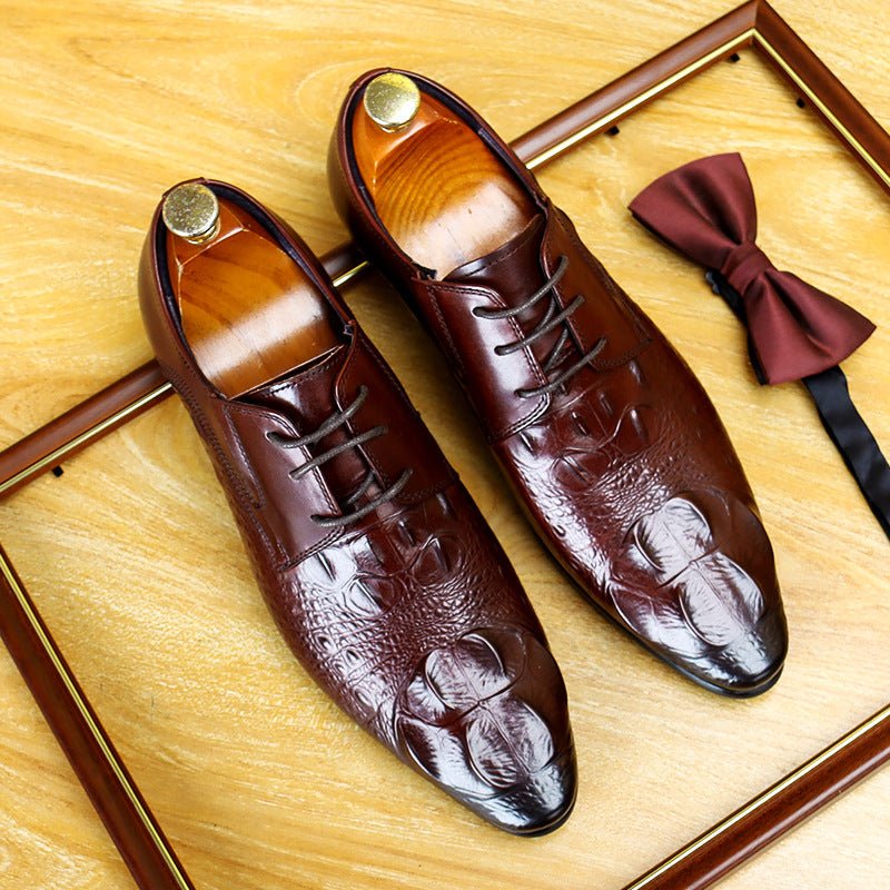 British Men's Croc Derby: Fashion Printed Sole Elite Dress