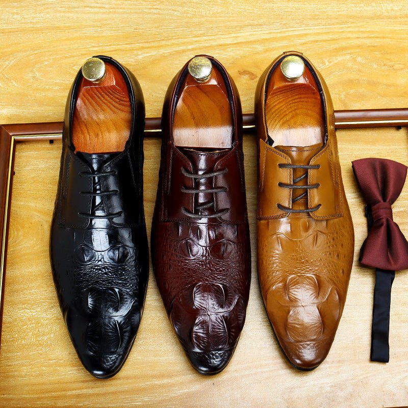 British Men's Croc Derby: Fashion Printed Sole Elite Dress